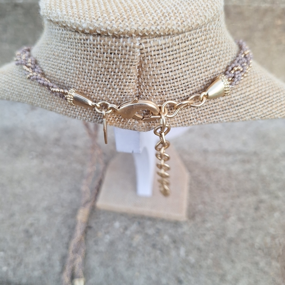 Chico's Elegant Tan Tassel Necklace - Picture 4 of 5